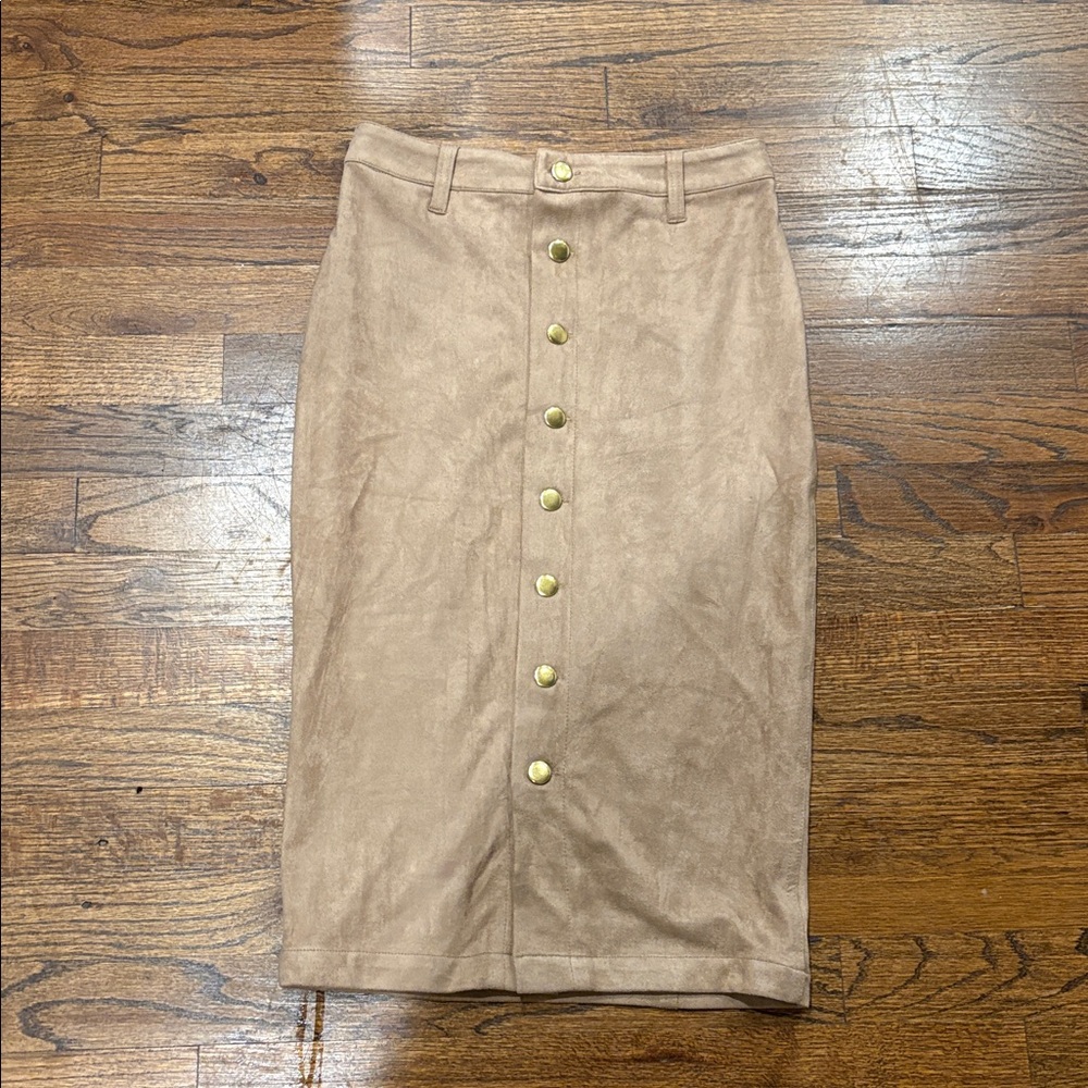Olivaceous Chic Tan Skirt